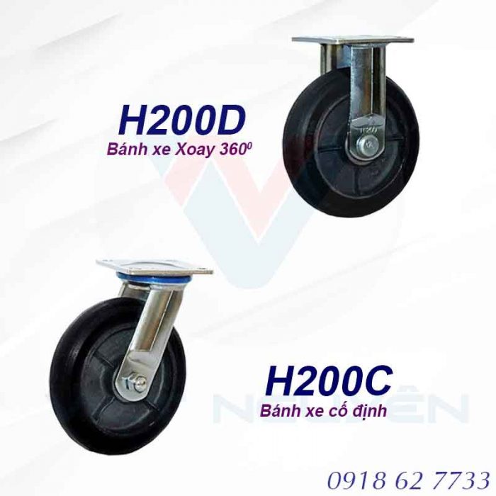 Phụ kiện bánh xe cao su lớp đặc 100% dành cho dòng xe XTH 200N